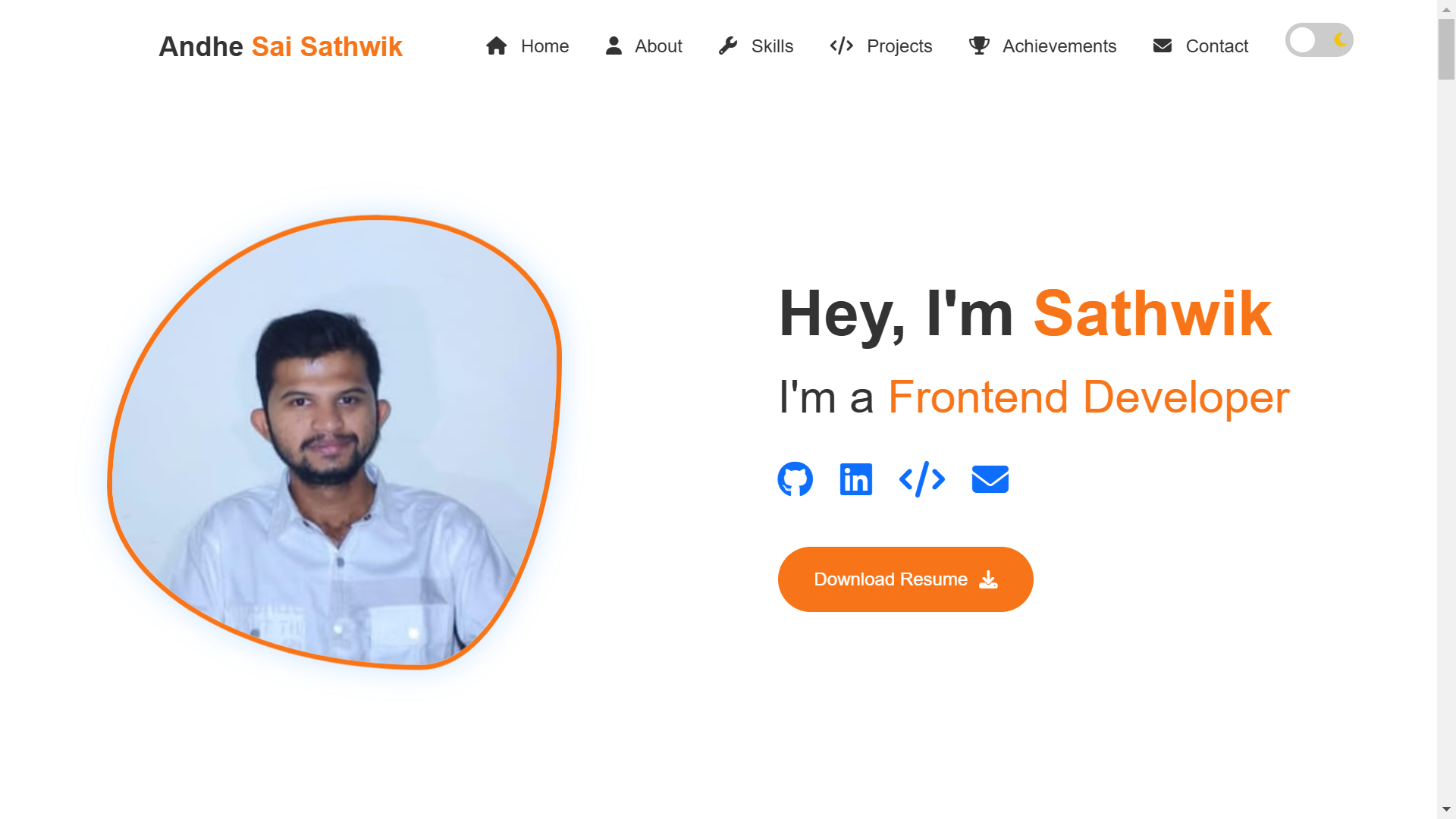 Andhe Sai Sathwik - Portfolio